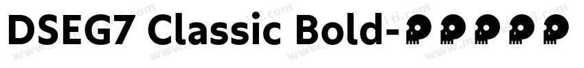DSEG7 Classic Bold字体转换